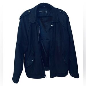 Vintage Context black leather bomber jacket men’s size 44T